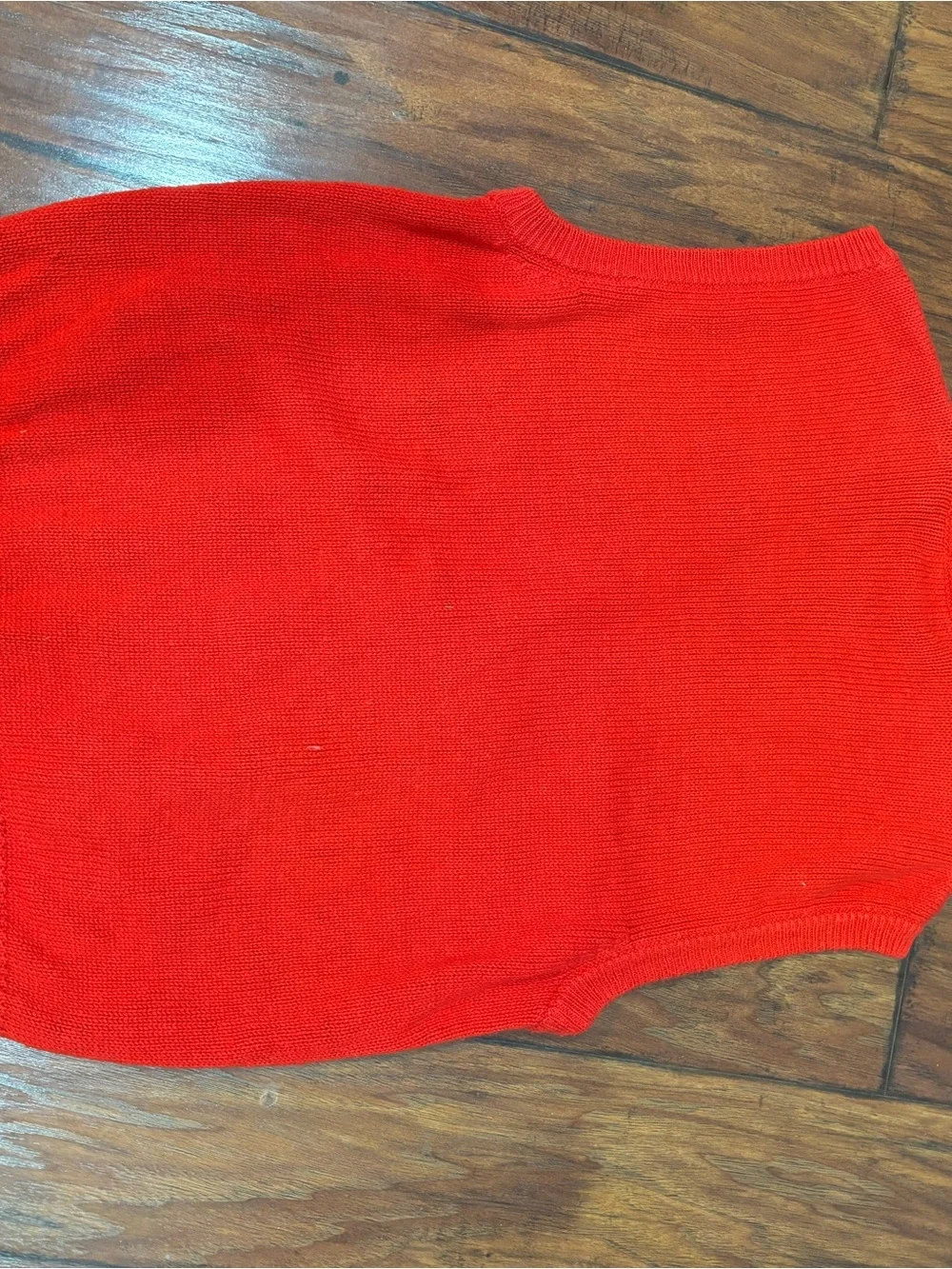 Grandma Core Adorable Red Cat Pattern Pet Lovers Knit Vest 1X